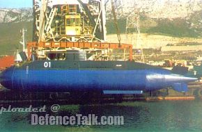 midget submarine of the UNA class modified in Croatian service