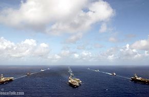 US Navy aircraft carriers at the Exercise Valiant Shield 2006