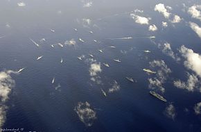 Rim of the Pacific (RIMPAC) exercise breaks formation