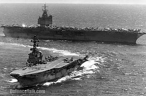 HMAS Melbourne and USS Enterprise
