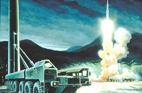 SS-25 Missiles Firing - Military Weapons Art