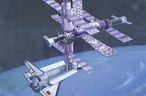 Space Station and Shuttle - Military Weapons Art