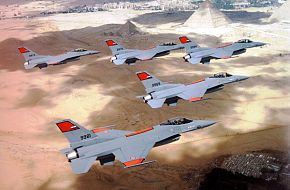 A Batch of Egypt F-16C Block 30 In a formation flight