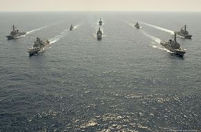 US and Indian Navy ships - Exercise Malabar 07