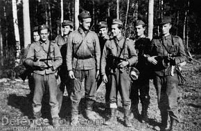 Swedish soldiers at the front - Finnish-Russian war