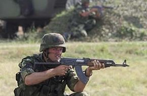 Bulgarian Soldier in Exercise