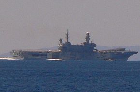 Italian aircraft carrier Cavour in sea trials July 2007
