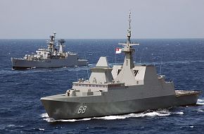 Navy frigate RSS Formidable - Malabar 07 Naval Exercise