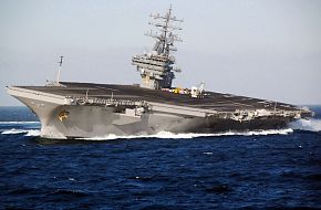 USS Ronald Reagan conducts rudder checks