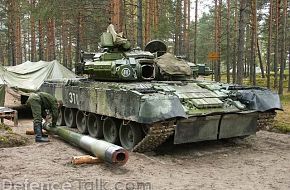 T-80BV barrel removed