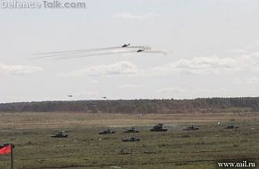 Tanks Advancing with Air Cover and Tunguska