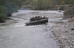 BMP river crossing Chechnya
