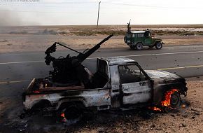 Libyan rebel Toyota Land Cruiser