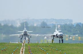 J-10 and JF-17 on Runway