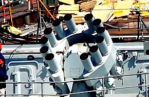 The new Chinese, PLAN Aircraft Carrier ASW Rocket launcher