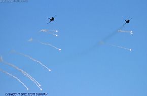 USAF Aggressor F-16 Falcon Fighters Deploy Flares