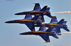 US Navy Blue Angels F/A-18 Hornet Fighters