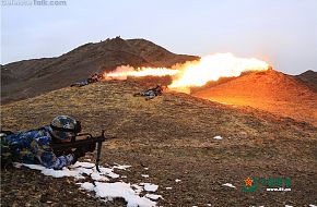 China Marine Corps conducts combined-arms live-fire drill in Gobi Desert