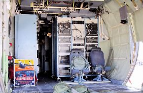 USAF EC-130H Compass Call Electronic Warfare Aircraft Operator Compartment
