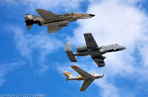 USAF Heritage Flight A-10 F-86 & F-4
