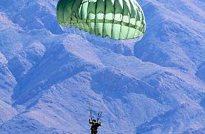 USAF Paratrooper CSAR jump demonstration
