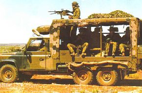 A Perentie 6 wheel drive (interim) Infantry Mobility vehicle used until the