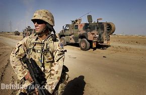 Australian Infanty soldier and Bushmaster IMV on ops in Iraq