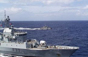 RNZN Frigates on exercise