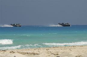 Bright Star Exercise 2005 - Two Landing Craft Utilities (LCU) carrying U.S.
