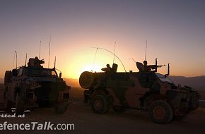 Aussie Made bushmasters on patrol with 4RAR in Afghanistan