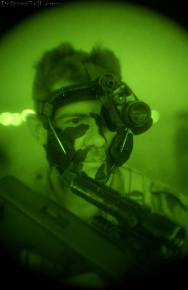 Australian Air Defence Guard (ADGIE) wearing NVG's