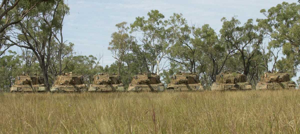Australian Army Leopards in the scrub