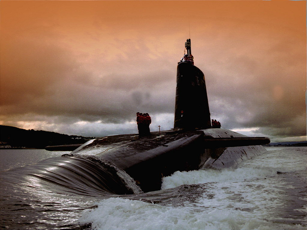 CRIMSON TIDE. Submarine off the coast of Scotland