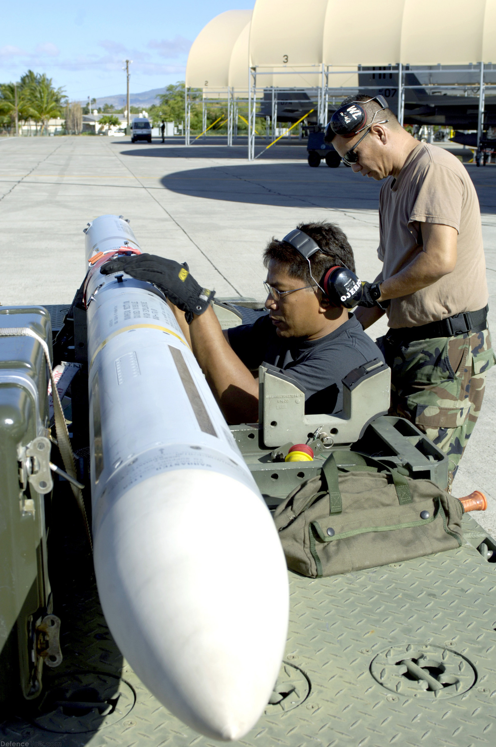 F-15E's AIM-7 Sparrow missile before loading