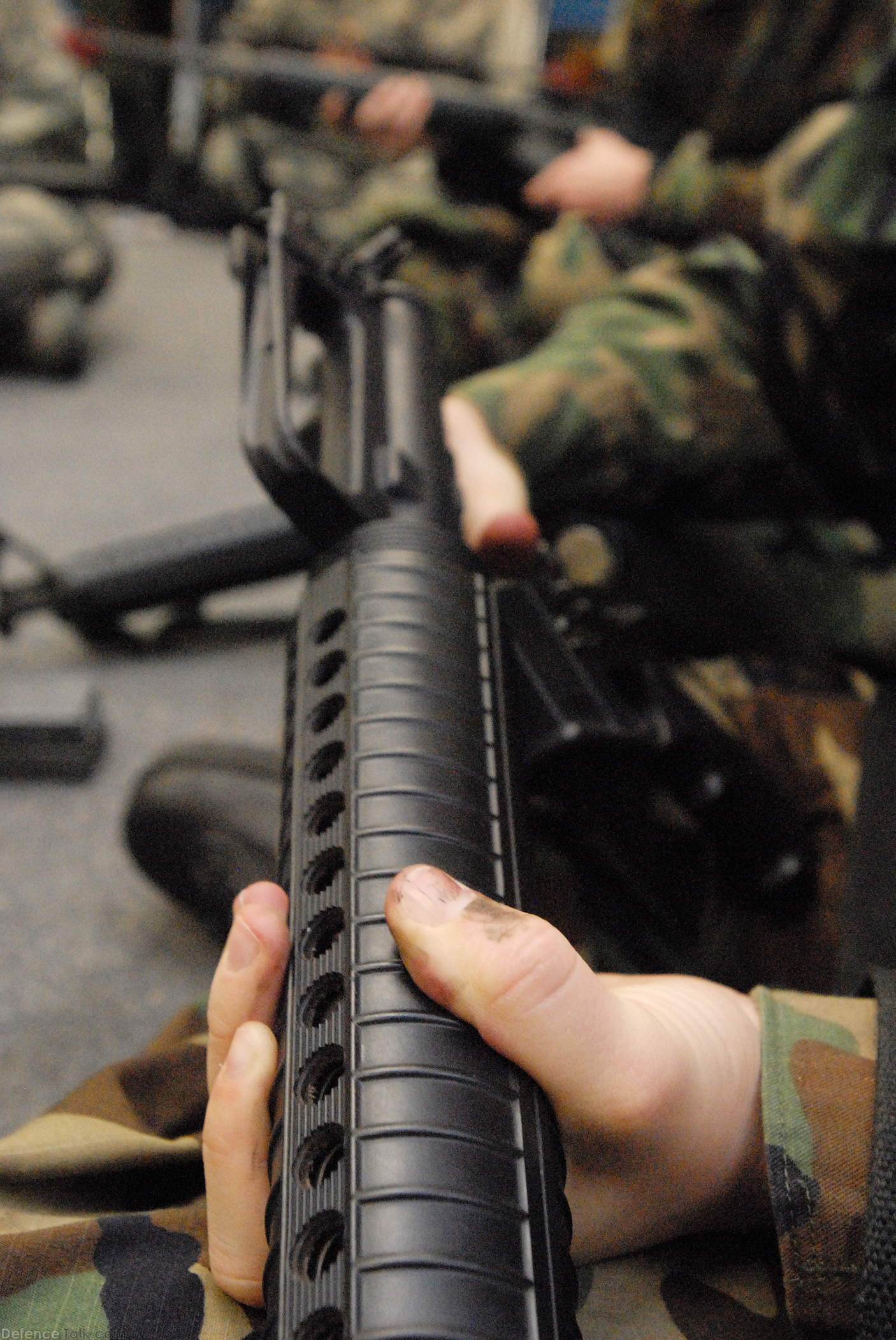 M16A2 during a weapons familiarization class