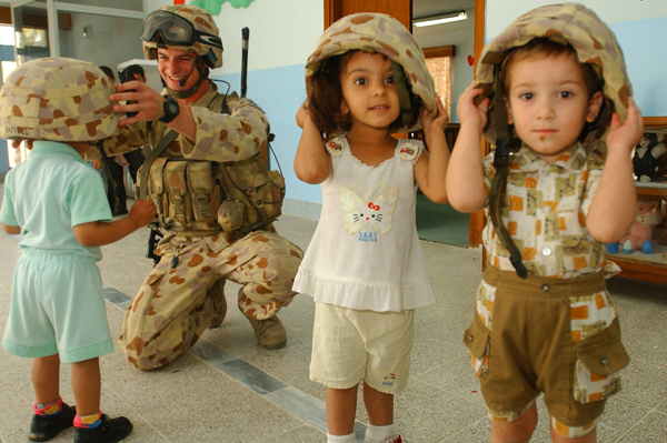 New recruits for Australian Army... (only joking THIS is how hearts and min