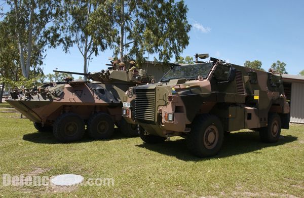 Pics of Australian Army ASLAV's and Bushmasters about to deloy to Iraq