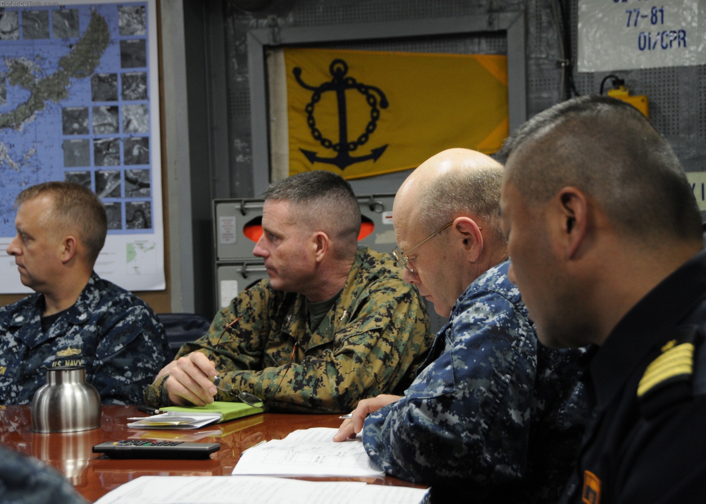 Senior leadership from the USN, Marines