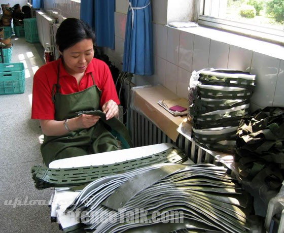 The making of helmets for PLA soldiers