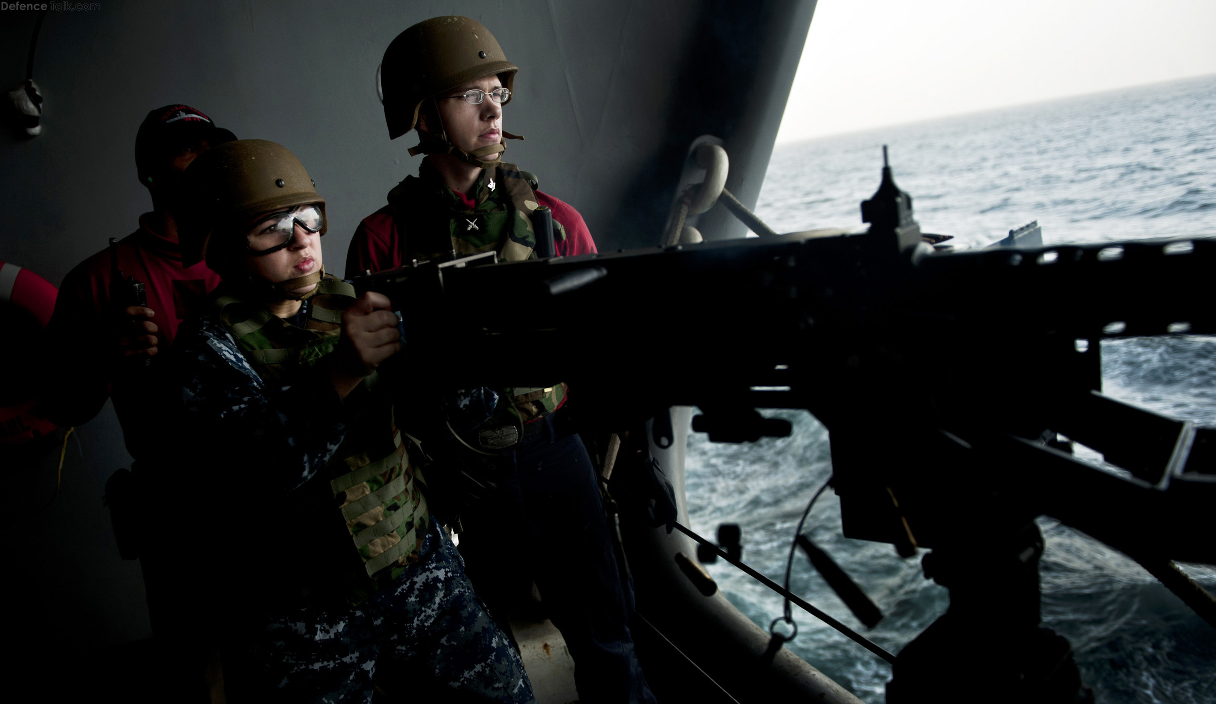 US Navy  machine gun firing exercise