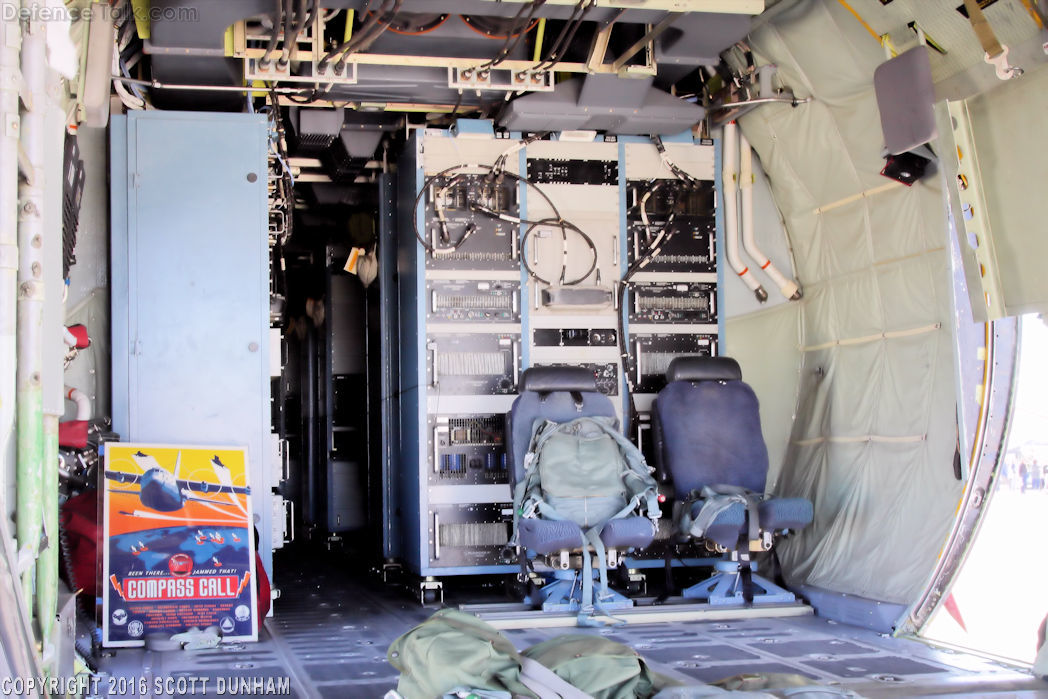 USAF EC-130H Compass Call Electronic Warfare Aircraft Operator Compartment