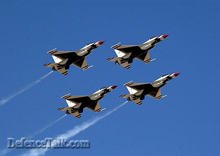 USAF F-16s : - ThunderBirds.