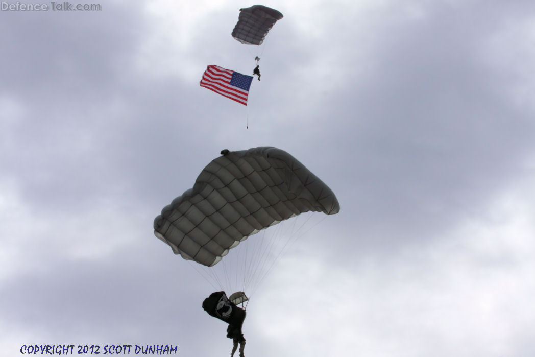 USAF Paratroopers Presenting Colors