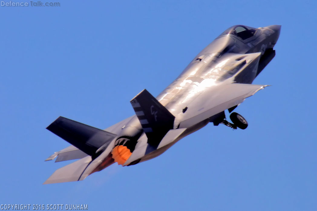 USMC F-35B Lightning II STOVL Joint Strike Fighter Afterburner Takeoff