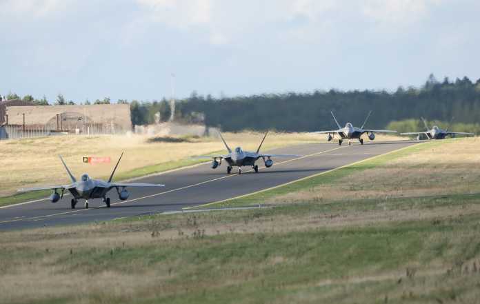 F-22 Raptors arrive in Europe F-22 Raptor Fighter Jets