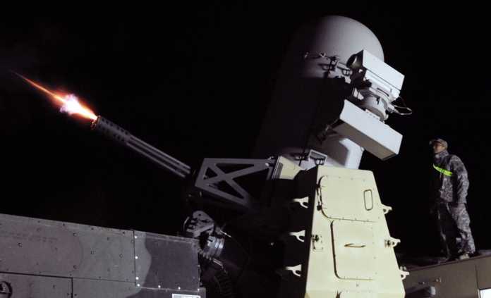 A Counter-Rocket, Artillery, Missile gun fires-c-ram.