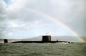 HMS SWIFTSURE ON THE CLYDE IN SCOTLAND.