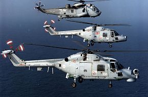 LYNX HELICOPTER,MK 8 AND MK 3, FROM 815 SQN WITH SEA KING