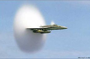 F18 breaking sound barrier!