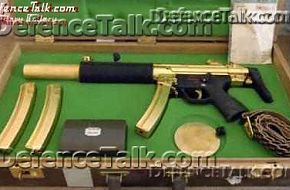 gold plated German-made MP-5 submachine gun